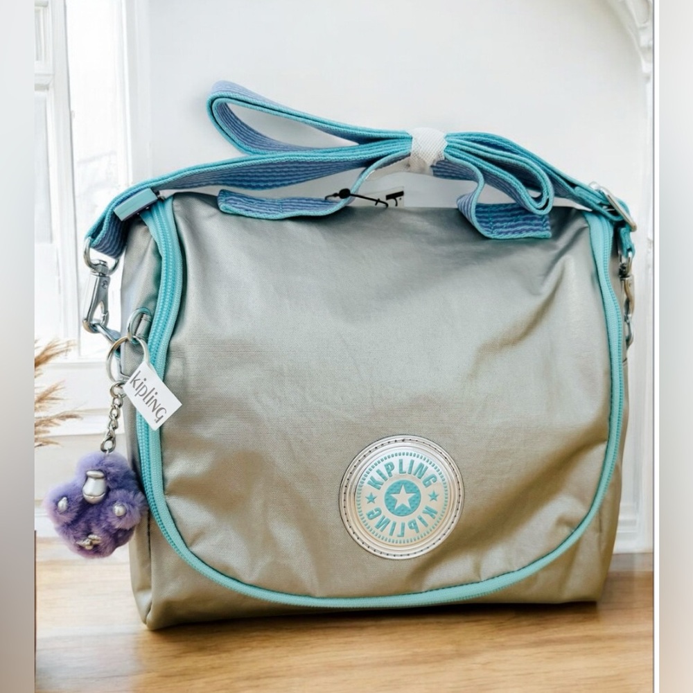 KIPLING Kichirou Lunch Food Bag Chromapop Metallic